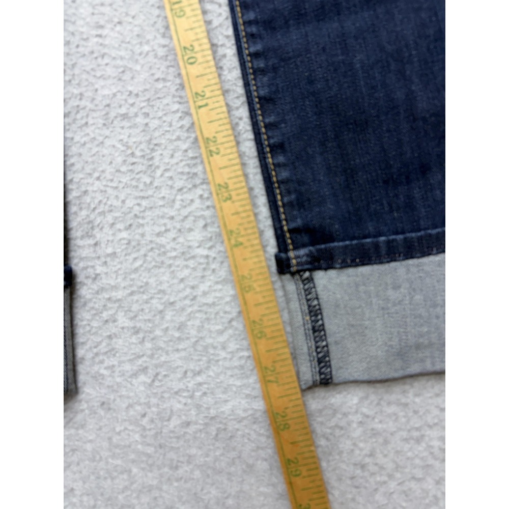 Hudson Ginny Crop Straight Jeans Womens 30 Mid Rise Medium Wash Cuffed 24 USA - Picture 7 of 15
